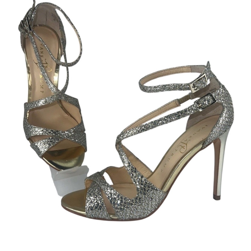 Formal Bridal metallic strappy heels